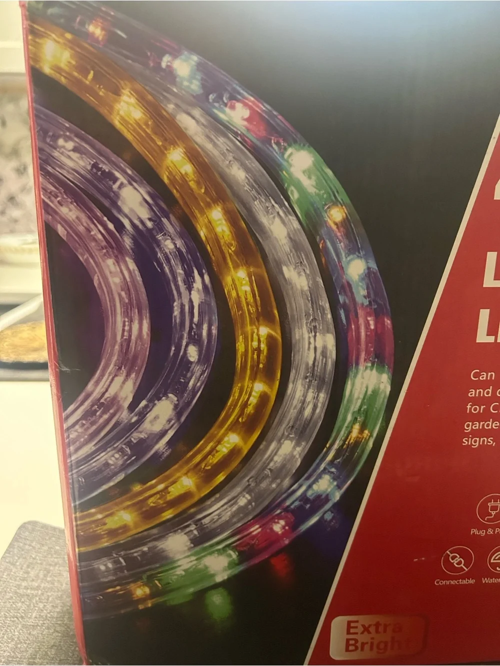 Christmas 45M (150 f) LED Rope Light Kit - red and green color